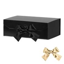 Caixa de presente preta GoooodGift 25x19x9 cm com fecho de fita Caixa de presente preta GoooodGift 25x19x9 cm com fecho de fita