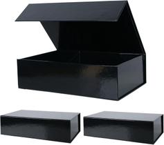 Caixa de presente RayofSun Large 35x23x11cm com fecho magnético preta