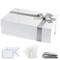 Caixa de presente roxa Q Crafts Premium White com fecho magnético