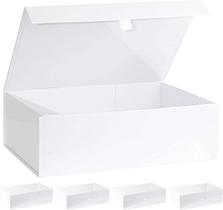Caixa de presente roxa Q Crafts White com fecho magnético 14x9x4cm