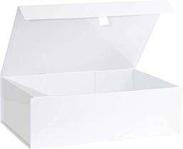 Caixa de presente roxa Q Crafts White com fecho magnético 14x9x4cm