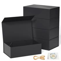 Caixa de presente RYDDOY Black, pacote com 5, 30x15x10cm com fecho magnético