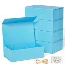 Caixa de presente RYDDOY Blue, pacote com 5, 30x15x10cm com fecho magnético