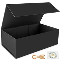 Caixa de presente RYDDOY Caixa de presente preta com fecho magnético 24x15x8