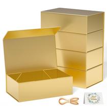Caixa de presente RYDDOY Gold, pacote com 5, 30x15x10cm com fecho magnético