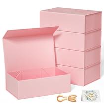 Caixa de presente RYDDOY Pink, pacote com 5, 30x15x10cm com fecho magnético