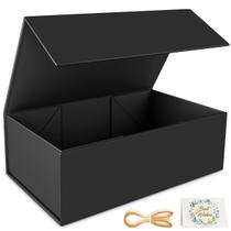 Caixa de Presente RYDDOY Preta (24x15x7,5cm) com Fecho Magnético