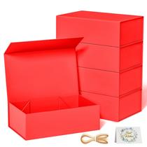 Caixa de presente RYDDOY Red, pacote com 5 unidades com fecho magnético 30x15x10cm