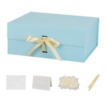 Caixa de presente Skivra Blue dobrável, pacote com 5, 33x28x13,5 cm com fita Caixa de presente Skivra Blue dobrável, pacote com 5, 33x28x13,5 cm com fita