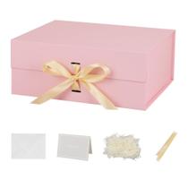 Caixa de presente Skivra Large Pink com fita 13x11x13cm com tampa Caixa de presente Skivra Large Pink com fita 13x11x13cm com tampa