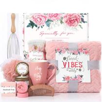 Caixa de presente Solemon Feliz Aniversário para Mulher com Cobertor e Vela