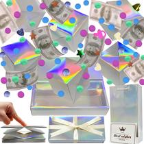 Caixa de presente surpresa Explosion JINSTABAG for Money (prateada)