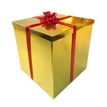 Caixa de presente UNICONFETTI Giant JUMBO Extra Large Gold com tampa de 71 cm