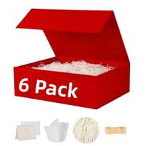 Caixa de presente Upering Red, pacote com 6 29,2 x 20,3 x 10,2 cm com acessórios