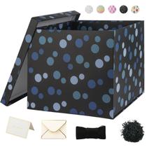 Caixa de presente YINUOYOUJIA 30x30x25 cm preta com conjunto de tampa