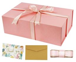 Caixa de presente YINUOYOUJIA 35x23x11 cm Tampa magnética rosa