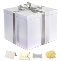 Caixa de presente YINUOYOUJIA grande 30x30x25cm branca para presentes
