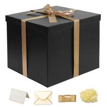 Caixa de presente YINUOYOUJIA grande 30x30x25cm preta para presentes Caixa de presente YINUOYOUJIA grande 30x30x25cm preta para presentes