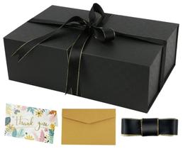 Caixa de presente YINUOYOUJIA grande preta 36x23x11cm com fecho magnético Caixa de presente YINUOYOUJIA grande preta 36x23x11cm com fecho magnético