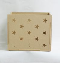 Caixa de Presentes Provençal Estrela 60x40x50 cm Mdf Cru