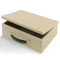 Caixa de proteção contra incêndio Dalmbox portátil com chave de 33,5 x 28 x 13 cm de areia