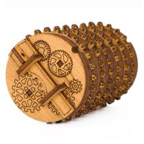 Caixa de quebra-cabeça 3D IDventure Kryptos Cryptex Caixa de dinheiro de madeira