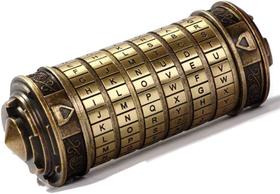 Caixa de quebra-cabeça Cryptex Da Vinci Code Mini com compartimentos ocultos