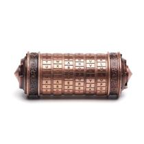 Caixa de quebra-cabeça Cryptex Da Vinci Code Mini com compartimentos ocultos