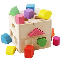 Caixa de quebra-cabeça de classificação em forma de madeira Cognitive Develop Kids Caixa de quebra-cabeça de classificação em forma de madeira Cognitive Develop Kids