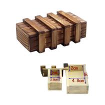 Caixa De Quebra-Cabeça De Madeira Vintage Com Gaveta Secreta, Compartimento Mágico, Brinquedos De