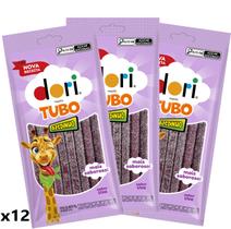 Caixa de Regaliz Tubo Recheado Uva Azedinho 12x70g (2537) - Dori Caixa de Regaliz Tubo Recheado Uva Azedinho 12x70g (2537) - Dori