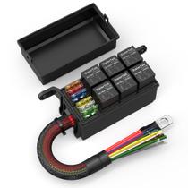 Caixa de Relés DaierTek 12V - 6 Vias à Prova D'Água Caixa de Relés DaierTek 12V - 6 Vias à Prova D'Água