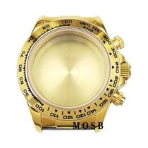 Caixa De Relógio De Aço Inoxidável Sólido De 39mm Prata Dourada Com Pulseira Para Relógios