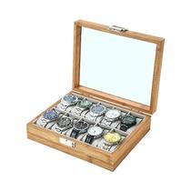 Caixa De Relógio De Bambu WellZone 2024 Novo Estilo Proteção Ambiental Estilosa Caixa De