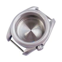 Caixa De Relógio De Campo Em Titânio 316L Com Acabamento Jateado, Antialérgico, Coroa De Safira Para