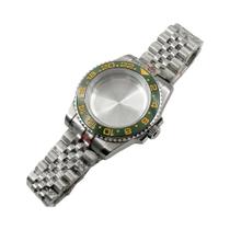 Caixa De Relógio GMT De Cerâmica Preta E Cinza De 40MM Com Fecho Glide Lock Para NH34, NH36, NH38,