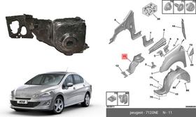 Caixa De Rodas Painel Longarina Peugeot 408 2011 A 2015 - Lado Direito (passageiro) - Nova Original - 7120NE Caixa De Rodas Painel Longarina Peugeot 408 2011 A 2015 - Lado Direito (passageiro) - Nova Original - 7120NE