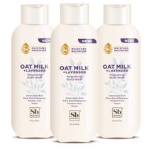 Caixa de sabonete para lavagem corporal, leite de aveia e lavanda vegana, 600 ml, pacote com 3 unidades Caixa de sabonete para lavagem corporal, leite de aveia e lavanda vegana, 600 ml, pacote com 3 unidades