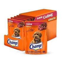 Caixa de sachês Champ para cães adultos sabor carne caseira 85g. com 20 unidades