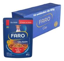 Caixa de saches faro cao adulto carne 85 gr. com 18 unidades