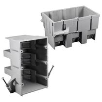 Caixa de saída Cantex 53CU PVC retangular de 3 gangues de 10 cm