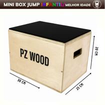CAIXA DE SALTO 3X1 BOX JUMP INFANTIL 30x 25x 20cm MINI