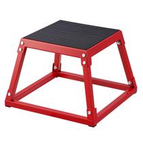 Caixa de salto pliométrica VEVOR 30cm em aço antiderrapante vermelha Caixa de salto pliométrica VEVOR 30cm em aço antiderrapante vermelha