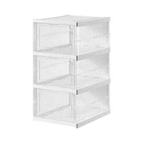 Caixa De Sapatos Magnética Transparente E Dobrável, Armário De Armazenamento À Prova De Umidade Com