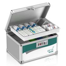 Caixa de segurança para medicamentos Glosen com fechadura combinada pequena