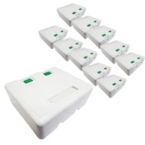 Caixa De Sobrepor 02 Portas Keystone Anti-pó Com 10 Pçs