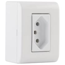 Caixa de Sobrepor 1 Tomada 2P+T 10 A 250 V Tramontina LizFlex Branca