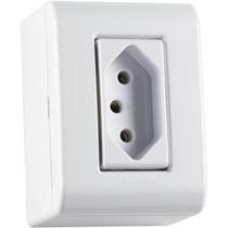 Caixa de Sobrepor 2P+T 10A 250V Tramontina LizFlex Branca Caixa de Sobrepor 2P+T 10A 250V Tramontina LizFlex Branca