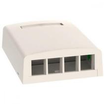 Caixa de Sobrepor 4 Portas Keystone Cat 5e/Cat6/CAT6A Branco