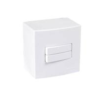 Caixa de Sobrepor 75x75mm Interruptor Duplo Simples 10a Branco Caixa de Sobrepor 75x75mm Interruptor Duplo Simples 10a Branco